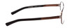 Side View of Porsche Designs P8193-A Unisex Oval Designer Reading Glasses Titanium Brown 58mm