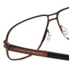 Close Up View of Porsche Designs P8193-A Unisex Oval Designer Reading Glasses Titanium Brown 58mm
