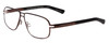 Profile View of Porsche Designs P8193-A Unisex Oval Designer Reading Glasses Titanium Brown 58mm
