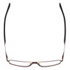 Top View of Porsche Designs P8193-A Unisex Oval Designer Reading Glasses Titanium Brown 58mm