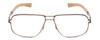 Front View of Porsche Designs P8193-B Designer Reading Eye Glasses with Custom Cut Powered Lenses in Titanium Grey Unisex Oval Full Rim Titanium 58 mm