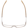 Top View of Porsche Designs P8193-B Designer Reading Eye Glasses with Custom Cut Powered Lenses in Titanium Grey Unisex Oval Full Rim Titanium 58 mm