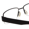 Close Up View of Porsche Designs P8203-B Designer Bi-Focal Prescription Rx Eyeglasses in Matte Black Unisex Rectangle Semi-Rimless Titanium 54 mm