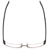 Top View of Porsche P8203-C Unisex Semi-Rimless Designer Reading Glasses Titanium Blue 54 mm