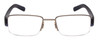 Front View of Porsche P8203-C Unisex Semi-Rimless Designer Reading Glasses Titanium Blue 54 mm