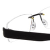 Close Up View of Porsche Designs P8206-B Unisex Rimless Designer Reading Glasses Matte Black 53mm
