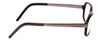 Side View of Porsche Designs P8207-A Designer Single Vision Prescription Rx Eyeglasses in Dark Brown Unisex Cateye Full Rim Acetate 53 mm