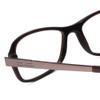 Close Up View of Porsche Designs P8207-A Designer Single Vision Prescription Rx Eyeglasses in Dark Brown Unisex Cateye Full Rim Acetate 53 mm