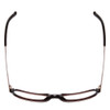 Top View of Porsche Designs P8207-A Designer Progressive Lens Prescription Rx Eyeglasses in Dark Brown Unisex Cateye Full Rim Acetate 53 mm