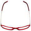 Top View of Porsche P8207-B Cateye Designer Reading Glasses Crystal Red GunMetal Silver 53mm