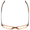 Top View of Porsche Designs P8207-C Unisex Cateye Designer Reading Glasses Light Brown 53 mm