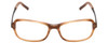 Front View of Porsche Designs P8207-C Designer Reading Eye Glasses with Custom Cut Powered Lenses in Light Brown Unisex Cateye Full Rim Acetate 53 mm