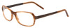 Profile View of Porsche Designs P8207-C Designer Blue Light Blocking Eyeglasses in Light Brown Unisex Cateye Full Rim Acetate 53 mm