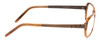 Side View of Porsche Designs P8207-C Designer Blue Light Blocking Eyeglasses in Light Brown Unisex Cateye Full Rim Acetate 53 mm