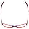 Top View of Porsche P8207-D Cateye Designer Reading Glasses Havana Aubergine Red Silver 53mm