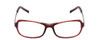Front View of Porsche P8207-D Cateye Designer Reading Glasses Havana Aubergine Red Silver 53mm