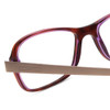 Close Up View of Porsche P8207-D Cateye Designer Reading Glasses Havana Aubergine Red Silver 53mm