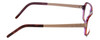 Side View of Porsche Designs P8207-D Designer Blue Light Blocking Eyeglasses in Havana Aubergine Red Silver Unisex Cateye Full Rim Acetate 53 mm