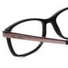 Close Up View of Porsche Designs P8208-A Designer Progressive Lens Prescription Rx Eyeglasses in Black Gun Metal Unisex Oval Full Rim Acetate 53 mm