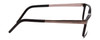 Side View of Porsche Designs P8208-A Designer Progressive Lens Blue Light Blocking Eyeglasses in Black Gun Metal Unisex Oval Full Rim Acetate 53 mm