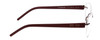 Side View of Porsche Designs P8209-S Designer Reading Eye Glasses with Custom Cut Powered Lenses in Dark/Matte Red Unisex Oval Rimless Metal 55 mm
