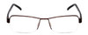 Front View of Porsche Designs P8210-B Designer Bi-Focal Prescription Rx Eyeglasses in Brown Unisex Square Semi-Rimless Metal 53 mm