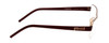 Side View of Porsche Designs P8210-C Designer Single Vision Prescription Rx Eyeglasses in Matte Bordeaux Red Silver Unisex Square Semi-Rimless Metal 53 mm