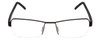 Front View of Porsche Designs P8210-D Unisex Semi-Rimless Designer Reading Glasses Black 53 mm