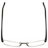 Top View of Porsche Designs P8210-D Unisex Semi-Rimless Designer Reading Glasses Black 53 mm