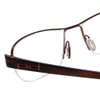 Close Up View of Porsche P8211-A Oval Semi-Rimless Reading Glasses Light Gold Brown Marble 52 mm