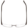 Top View of Porsche P8211-B Oval Semi-Rimless Reading Glasses Gun Metal Silver & Green 52 mm