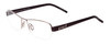 Profile View of Porsche P8211-C Semi-Rimless Designer Reading Glasses Light Gun Metal & Red 52mm