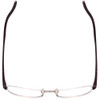 Top View of Porsche P8211-C Semi-Rimless Designer Reading Glasses Light Gun Metal & Red 52mm