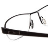 Close Up View of Porsche Designs P8211-D Unisex Oval Semi-Rimless Reading Glasses in Black 52 mm
