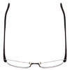 Top View of Porsche Designs P8211-D Unisex Oval Semi-Rimless Reading Glasses in Black 52 mm