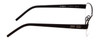 Side View of Porsche Designs P8211-D Designer Single Vision Prescription Rx Eyeglasses in Matte Black Unisex Oval Semi-Rimless Metal 52 mm