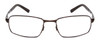 Front View of Porsche Designs P8212-C Designer Reading Eye Glasses with Custom Cut Powered Lenses in Dark/Matte Brown Unisex Square Full Rim Titanium 56 mm