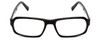 Front View of Porsche Designs P8215-A Designer Single Vision Prescription Rx Eyeglasses in Black Carbon Fiber Unisex Square Full Rim Acetate 55 mm