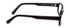 Side View of Porsche Designs P8215-A Designer Blue Light Blocking Eyeglasses in Black Carbon Fiber Unisex Square Full Rim Acetate 55 mm