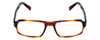 Front View of Porsche Designs P8215-B Designer Bi-Focal Prescription Rx Eyeglasses in Havana Tortoise Brown Gold Carbon Fiber Unisex Square Full Rim Acetate 55 mm