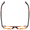 Top View of Porsche Designs P8215-B Designer Bi-Focal Prescription Rx Eyeglasses in Havana Tortoise Brown Gold Carbon Fiber Unisex Square Full Rim Acetate 55 mm