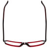 Top View of Porsche P8215-D Designer Reading Glasses Crystal Burgundy Red Carbon Fiber 55 mm
