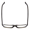 Top View of Porsche Designs P8217-A Designer Bi-Focal Prescription Rx Eyeglasses in Crystal Dark Grey Carbon Fiber Unisex Square Full Rim Acetate 56 mm