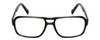 Front View of Porsche Designs P8217-A Designer Progressive Lens Prescription Rx Eyeglasses in Crystal Dark Grey Carbon Fiber Unisex Square Full Rim Acetate 56 mm