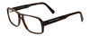 Profile View of Porsche Designs P8217-B Unisex Designer Reading Glasses Brown Carbon Fiber 56 mm