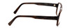 Side View of Porsche Designs P8217-B Designer Blue Light Blocking Eyeglasses in Brown Carbon Fiber Unisex Square Full Rim Acetate 56 mm
