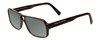 Profile View of Porsche Designs P8217-B Designer Polarized Reading Sunglasses with Custom Cut Powered Smoke Grey Lenses in Brown Carbon Fiber Unisex Square Full Rim Acetate 56 mm