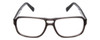 Front View of Porsche Designs P8217-C Designer Progressive Lens Prescription Rx Eyeglasses in Light Grey Carbon Fiber Unisex Square Full Rim Acetate 56 mm