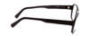 Side View of Porsche Designs P8217-C Designer Blue Light Blocking Eyeglasses in Light Grey Carbon Fiber Unisex Square Full Rim Acetate 56 mm