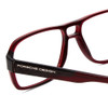 Close Up View of Porsche Design P8217-D Unisex Reading Glasses Crystal Dark Red Carbon Fiber 56mm